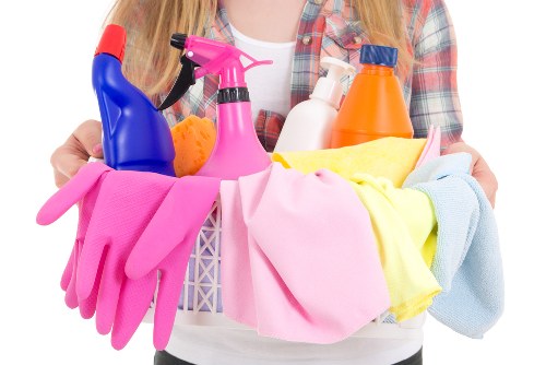 Detailed kitchen and bathroom cleaning during a move-out service in Roehampton