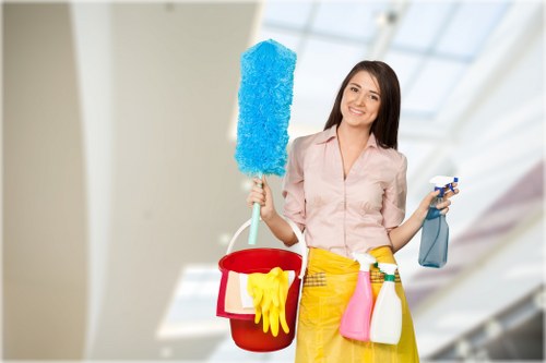 Cleaners working carefully in a Roehampton property