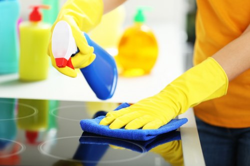 Local office cleaning team servicing a Roehampton commercial property