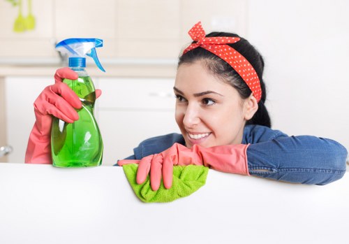Kitchen and bathroom areas being refreshed as part of one off cleaning in Roehampton